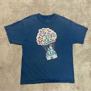 Walt Disney World Balloon Graphic Tee Shirt Mens Large Blue